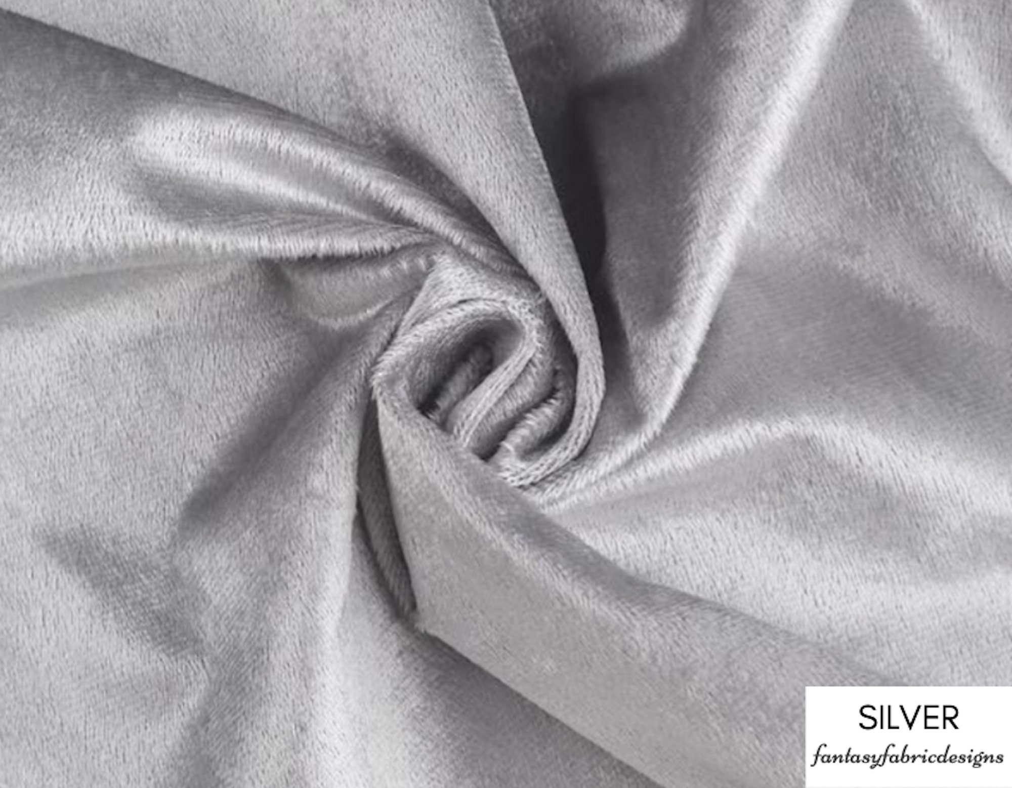 White - Polyester Crushed Velvet Fabric