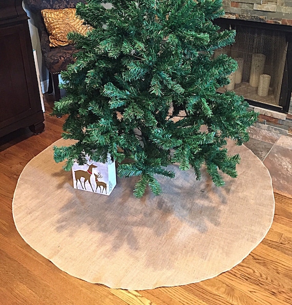 Christmas Tree Skirt, Burlap Christmas Tree Skirt, Tree Skirt