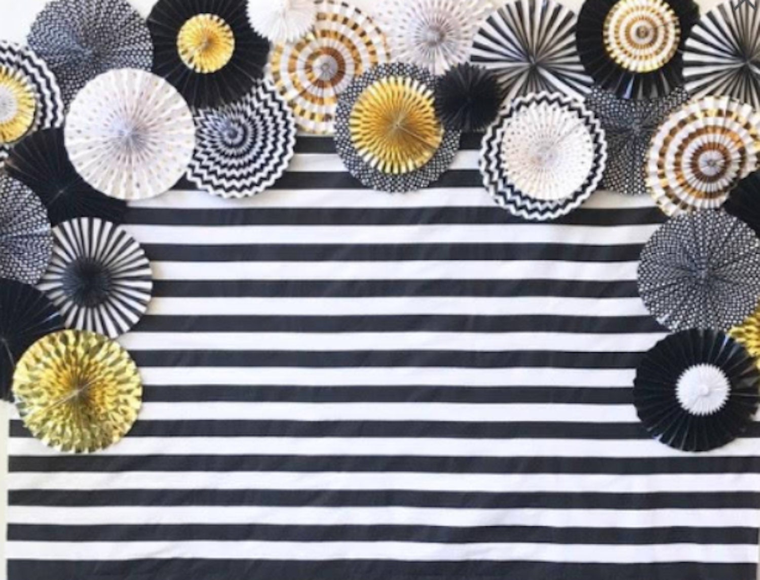 Wedding backdrop curtain Backdrop black and white striped Etsy