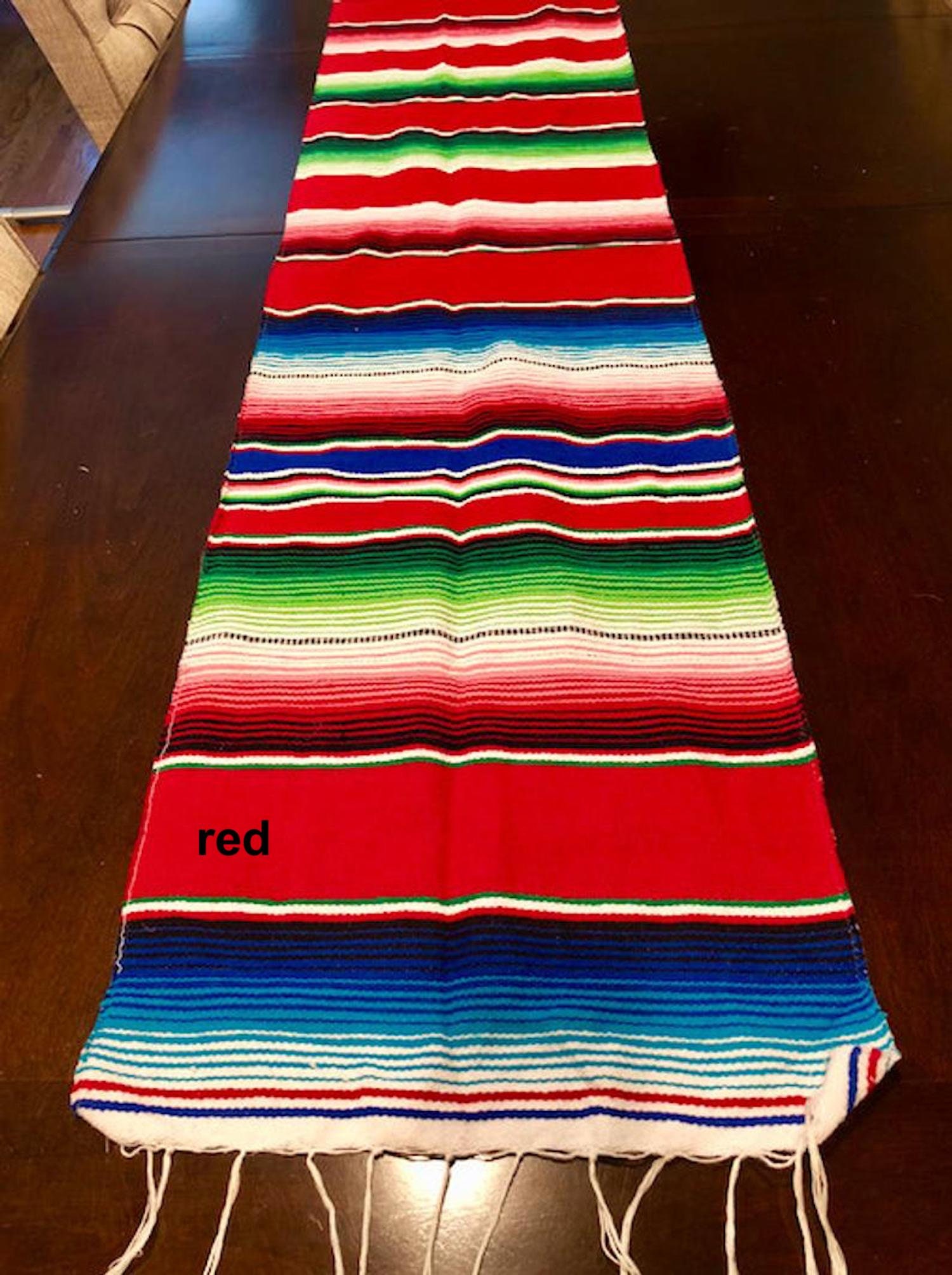 Serape, table runner, Mexican table runner, bohemian decor, fiesta
