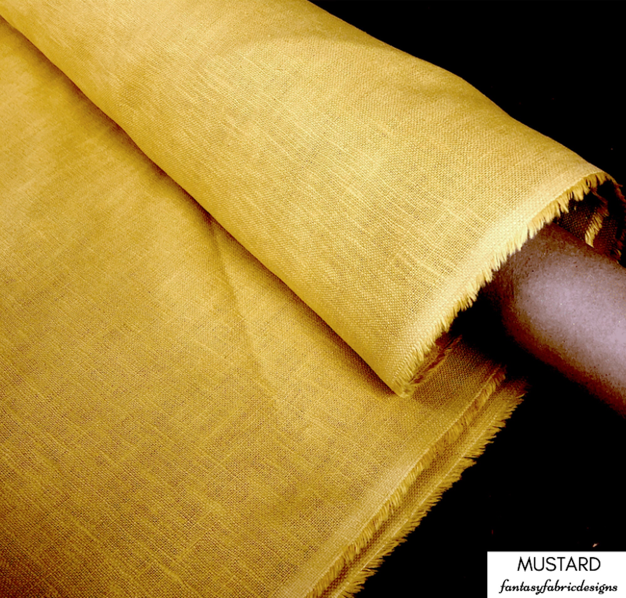 100% Natural Raw Cotton Fabric by the Yard or Meter, 