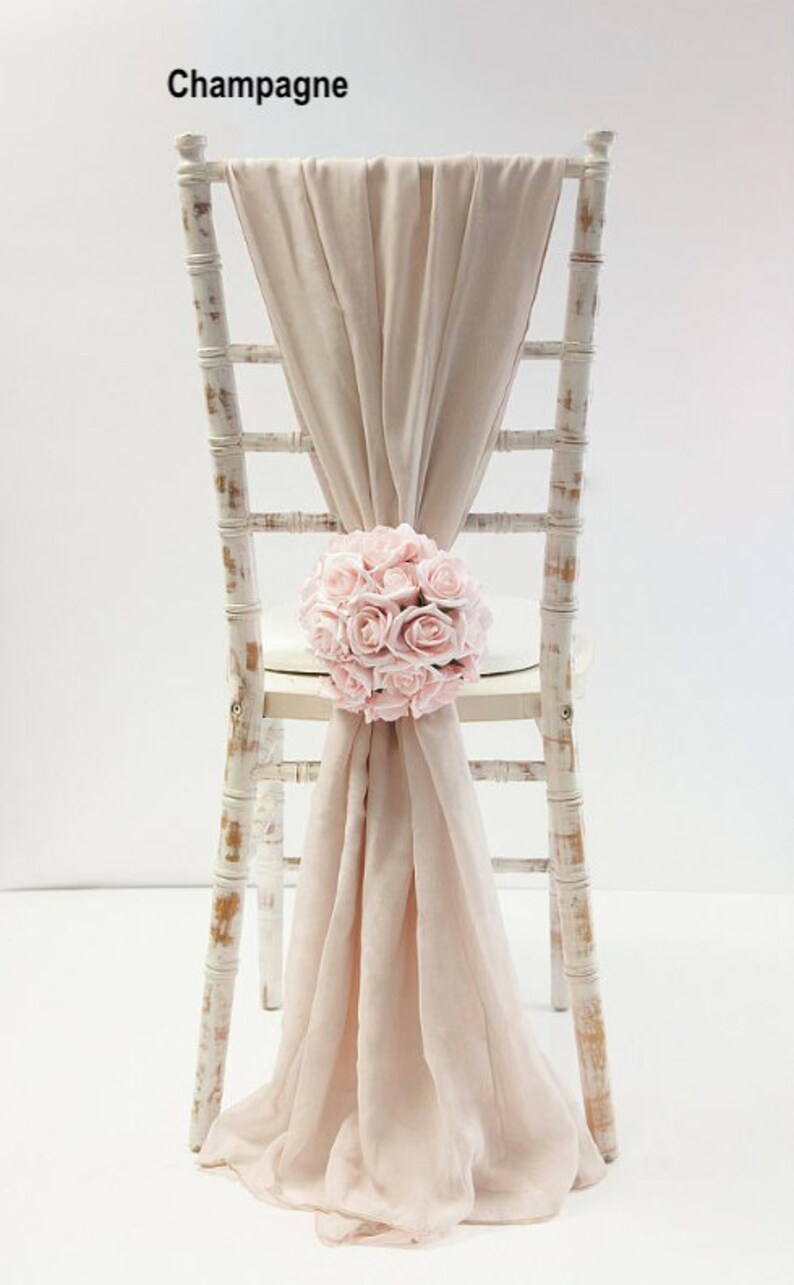 SALE 50 Chiffon Sashes Chiavari Chair Cover Sash With Etsy