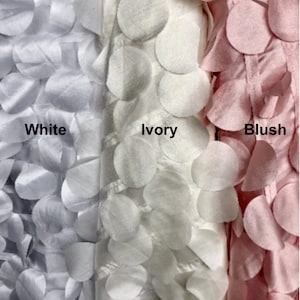 Rose petal aisle runner, White aisle runner, wedding aisle runner, ivory aisle runner, aisle runner wedding, blush, SALE, aisle runner image 6