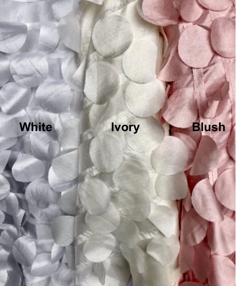 Rose petal aisle runner, White aisle runner, wedding aisle runner, ivory aisle runner, aisle runner wedding, blush, SALE, aisle runner image 6