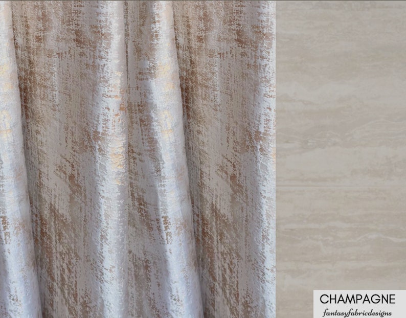 Velvet Jacquard Curtains, Marble, Custom Window Curtain Panels, Curtain Panels, Blackout Curtain, Dining Room Curtain, Bedroom Curtain Drape image 2