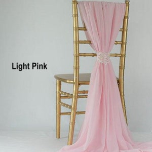 SALE 50 Chair Sashes, wedding decor, wedding, chair covers, chair sash, chiffon chair sash, wedding chair covers, chiavari chair cover, sash image 2