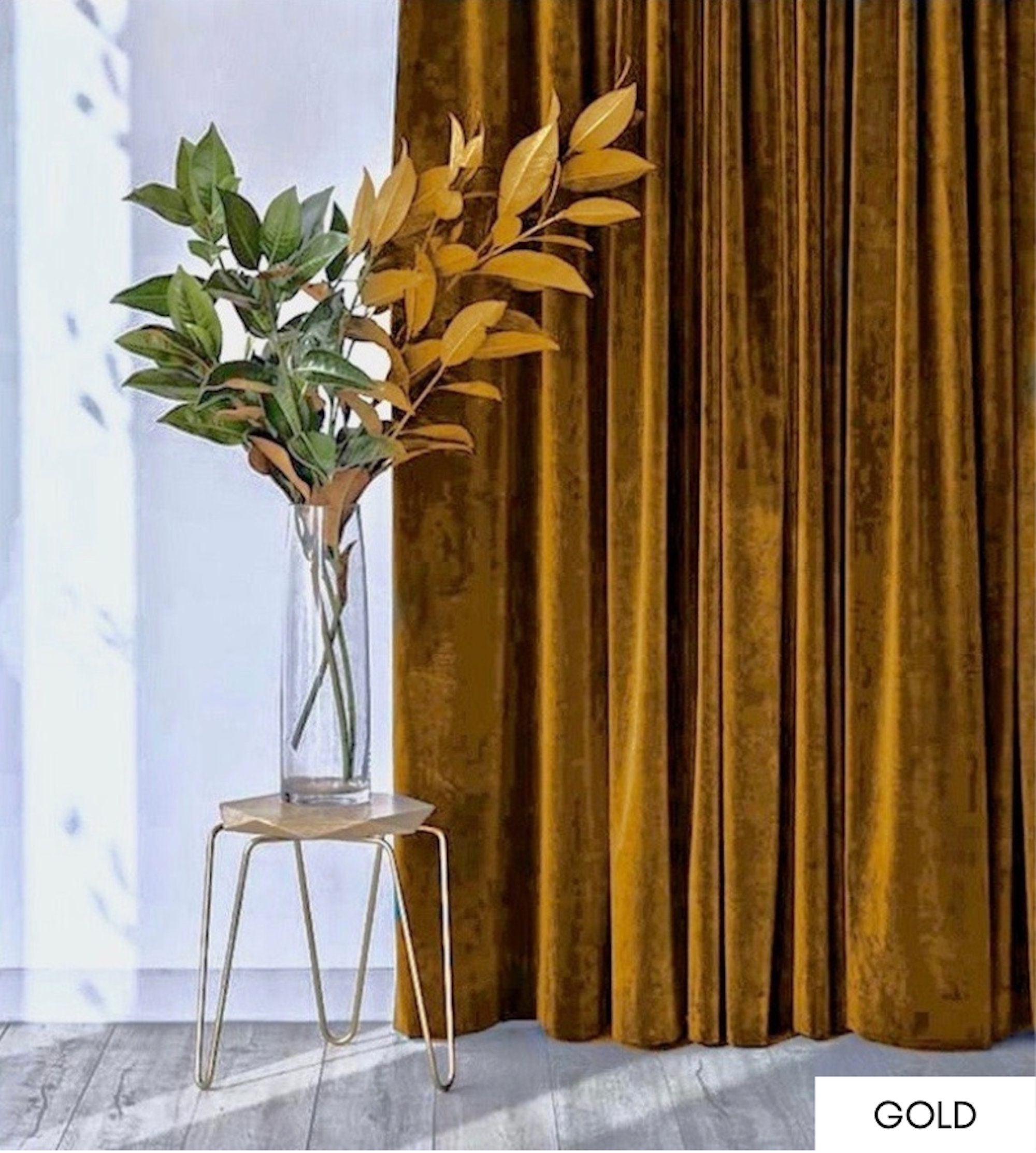 Private Gold Velvet Curtains for Sarah Etsy