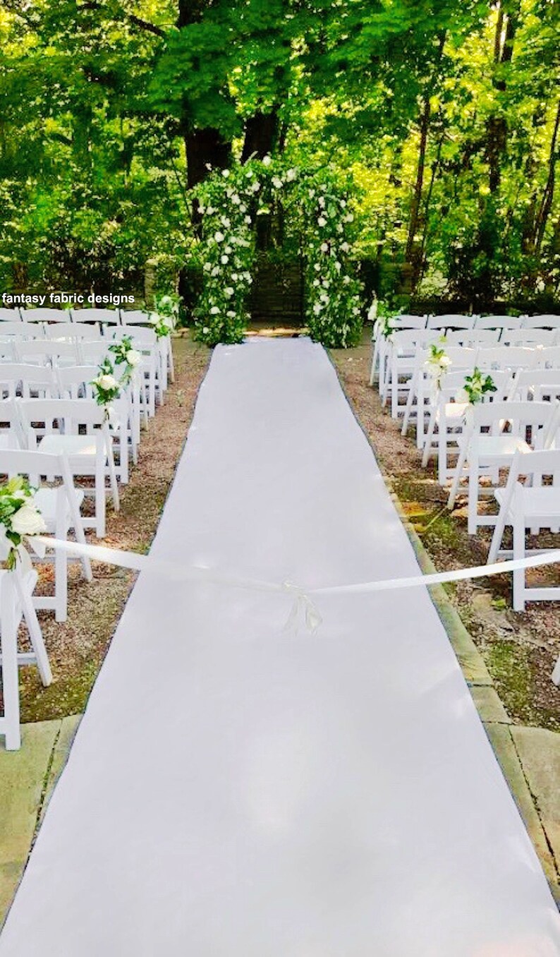 White Velvet Wedding Aisle Runner Nonslip Bridal Ceremony Etsy