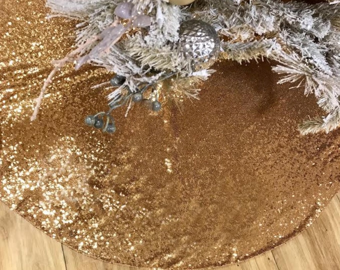 Sequin Tree skirt, Christmas Tree skirt, Gold sequence tree skirt, Sequence Christmas Tree Skirt, Christmas decor, Christmas tree skirt