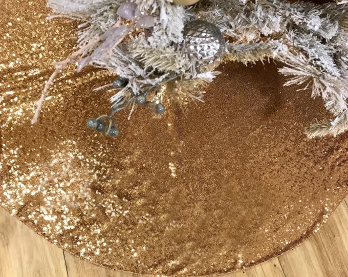 Sequin tree skirt, Tree skirt, Christmas Tree skirt, Gold sequence tree skirt, Sequence skirt,Christmas decor, home decor, sequin tree skirt