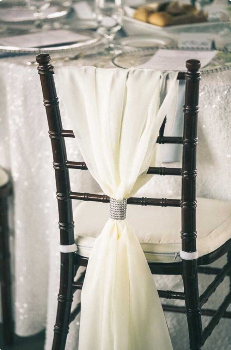 Romantic Chiffon Chiavari Chair Sash Chair Cover Wedding Etsy UK
