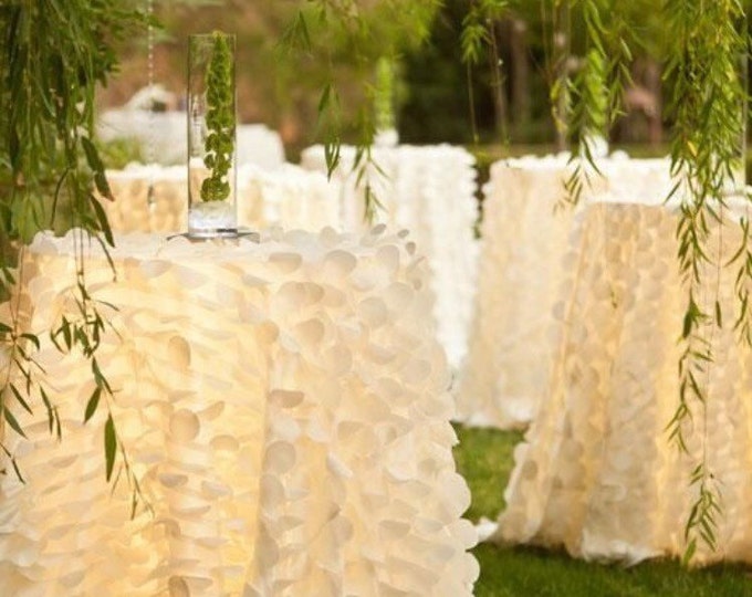 Rose petal table cloth, petal table cloth overlay, table cloth, table runner, wedding, wedding decor, baby shower, bridal, petal table cloth
