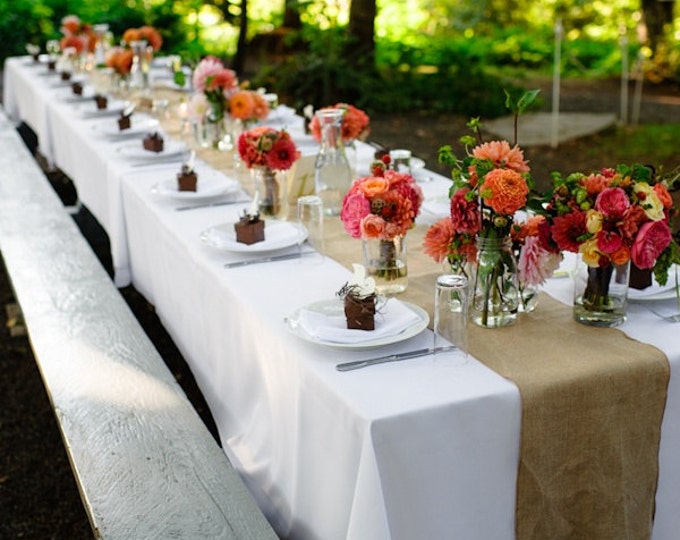 Table runner, Burlap Table Runner, home decor, fall decor, rustic, runner, wedding decor, baby shower, beach wedding