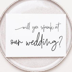 Hochzeitskarte, Hochzeits-Speechanfrage, Hochzeitsgeschenk, Brautparty-Geschenke von Braut und Bräutigam, Hochzeit-Toast-Karte