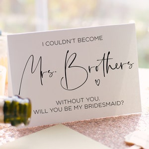 Aangepaste bruidsmeisjesvoorstelkaarten, gepersonaliseerde Will You Be My Bridesmaid-vraagkaart, bruidsmeisje verzoek, cadeau-ideeën bruidsmeisje