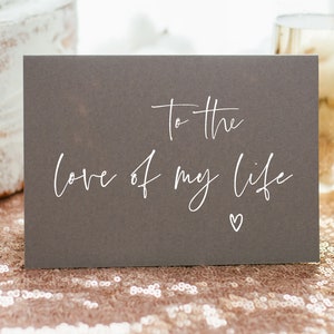 Carte grise pour l'amour de ma vie, cadeau pour une future mariée, pour un mari le jour du mariage, cadeau pour un marié, carte pour un mari BT