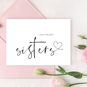 Carte d'annonce de grossesse de meilleure soeur, carte de révélation de grossesse pour soeur, vous allez être promu tante, tante à être carte, attendant