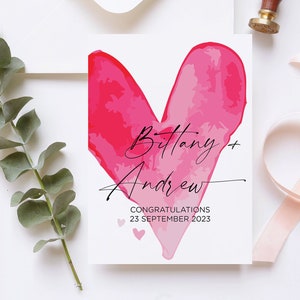 Individuelle Herzlichen Glückwunsch zum neuen MR & MRS Hochzeitskarte, Braut und Bräutigam, personalisiertes Hochzeitstagsgeschenk, individuelle Verlobungskarten