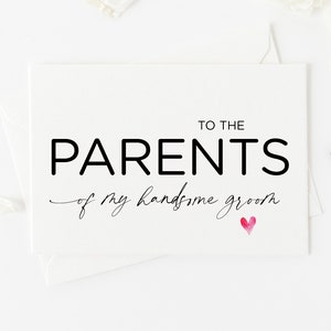 Cadeaux pour les parents du marié, Cadeau pour les parents de la mariée, Parents de la mariée, Carte maman et papa, Cadeau de mariage pour une nouvelle belle-famille, Jour du mariage de mes parents