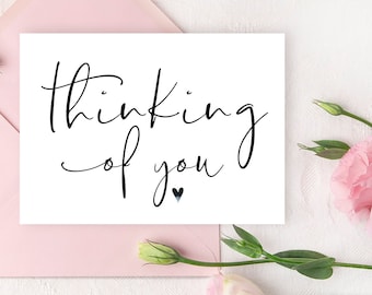 Thinking of You Friendship Card, Encouragement, Sympathy Cards, Hello Best Friend Support, Condolence Greeting Card for Her, Just Because