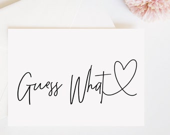 Grandparents Pregnancy Announcement Card, Guess What Pregnancy Reveal Card, You're Going to be Grandparents, Grandmother To Be Card CS