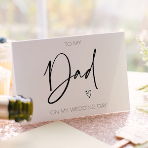 An meinen Vater an meinem Hochzeitstag Karte Vater der Braut Karte, Geschenk Vater der Braut, Geschenk Hochzeit Vater, Geschenk an meinen Vater, Vater des Bräutigams BT