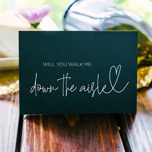 Dad Will You Walk Me Down the Aisle Card voor moeder, kaart vader van de bruid, huwelijkscadeau van bruid, moeder van de bruid cadeau voor moeder