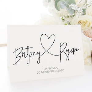 Aangepaste bruiloftsbedankkaarten, bedankkaarten voor verloving, gepersonaliseerde briefpapiersets, cadeaus voor bruidsfeest, cadeau voor bruiloftsgasten
