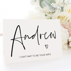 Carte de mariage J'ai hâte d'être votre femme, Cadeau pour le marié de la mariée, Cadeaux du marié, Carte de mariage pour mari, Cadeau pour mari personnalisé