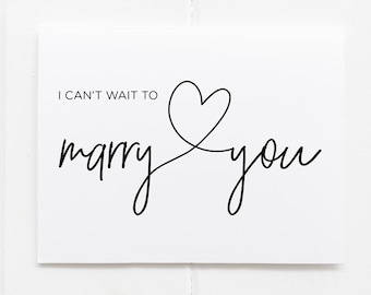 Regalos para novios, tarjeta No puedo esperar para casarme contigo, regalos para novios, para mi esposo el día de nuestra boda, regalo para la novia, regalo de bodas para el esposo, regalo para el novio, CS