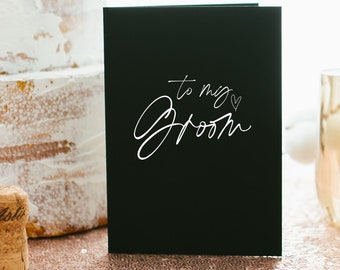 To My Groom Wedding Card, From Bride To Groom Card, Husband On Wedding Day, Gift For Groom To Be, For Groom From Bride, Modern Wedding BT