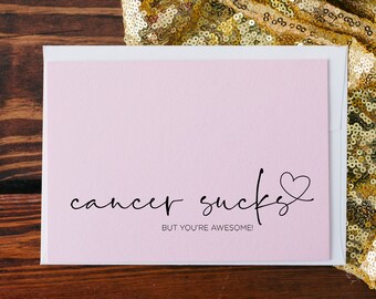 Tarjeta de estímulo del cáncer de mama, tarjeta de succión del cáncer rosa, regalo de simpatía por el cáncer que se recupere pronto, pensando en usted, siéntase mejor amigo, sobreviviente