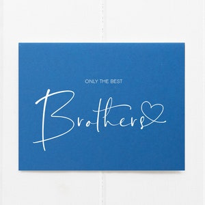 Carte d'annonce de grossesse Blue Best Brother, révélation de grossesse pour frère ou sœur, vous allez être promu oncle pour être cadeau, attendant