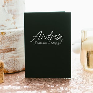 Cartão de casamento personalizado Mal posso esperar para ser sua esposa, presente do noivo da noiva, presentes do noivo, cartão do marido no dia do casamento, presente do marido personalizado