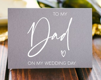 Grey To My Dad On My Wedding Day, Card Father Of The Bride Card, Dad of Bride Gift, Dad Gift Wedding, To My Dad, Father of Groom Gift BT