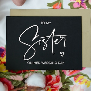 Für meine Schwester an ihrem Hochzeitstag Karte, Schwester Geschenk, Braut zu Geschenk, Glückwunschkarte, Beste Schwester Karten, Bester Freund, Von Bruder