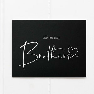 Carte d'annonce de grossesse Black Best Brother, révélation de grossesse pour frère ou sœur, vous allez être promu oncle pour être cadeau, attendant