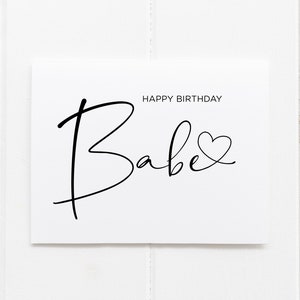 Feliz cumpleaños bebé tarjeta novio, tarjetas de cumpleaños novia, regalo para esposo de esposa, para ella, cumpleaños de esposo para él, lindo amor