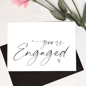 Fiançailles Félicitations Carte de mariage, Vous êtes fiancé, Amis Meilleurs Fiançailles, Félicitations Cadeau de célébration, Mariés à être présents