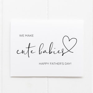 Tarjeta linda para el primer día del padre de mi esposa, tarjeta para papá primerizo, tarjetas para el futuro papá, regalo divertido para el día del padre, hacemos corazones para bebés adorables