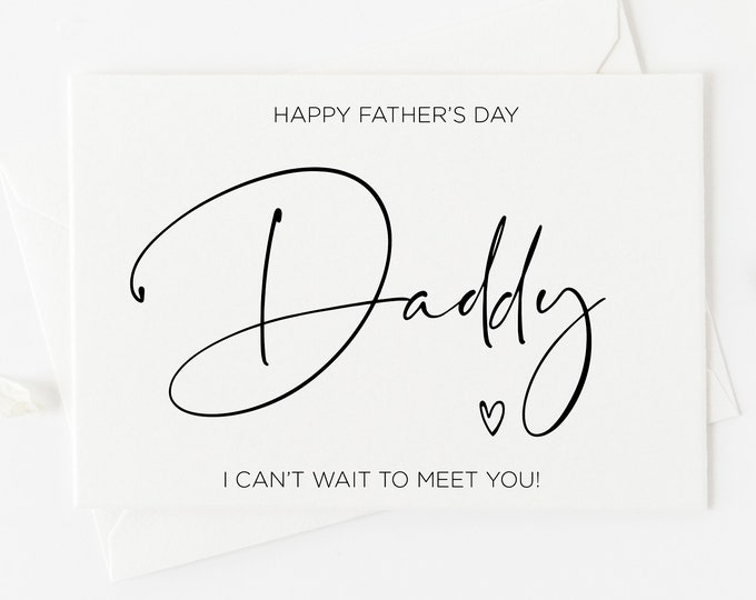 Happy Fathers Day Daddy Card From Baby Bump, New Dad Card, Dad to Be ...