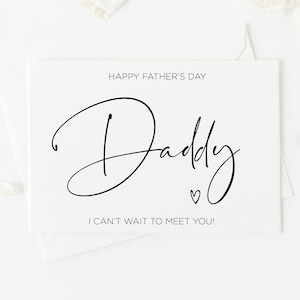 Biglietto di auguri per la festa del papà con il pancione, biglietto per il neo-papà, biglietto per la festa del papà per il futuro papà, regalo carino per la festa del papà, biglietti moderni semplici, cuore