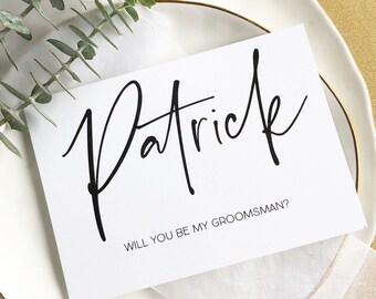 Custom Groomsman Proposal Card, Personalized Will You Be My Groomsman Asking Card, Best Man Request, Bridal Party Gift Ideas, BT