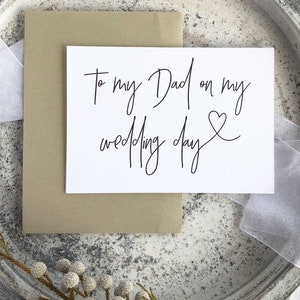 Father of the Bride Gifts, Dad Gifts, Father of the Groom Gift, Brides Father, Dad Card, Wedding Gift Father, To My Father on My Wedding Day