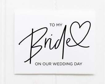 To My Bride Card, Bride Card From Bride To Groom Gift, Bride Gift From Bride To Groom Card, Modern Wedding Card, Calligraphy Card Wedding