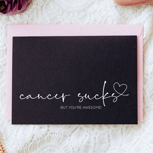 Carte d'encouragement pour le cancer noir, carte suce le cancer du sein, obtenez bien bientôt cadeau de sympathie pour le cancer, je pense à vous, sentez-vous mieux ami, survivant