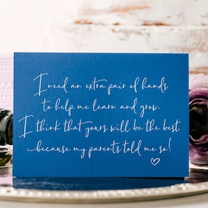 Blue Will You Be My GodParents Proposition Card, Marraine Demande, Cadeau de baptême, Baptême, Guide Parent Ask, Extra Pair of Hands, Naming