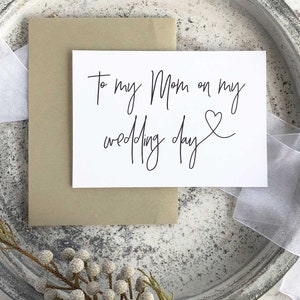 Cadeaux pour la mère de la mariée, Cadeaux pour maman, Cadeau pour la mère du marié, Mère de la mariée, Carte maman, Cadeau de mariage pour une mère, À ma mère le jour de mon mariage