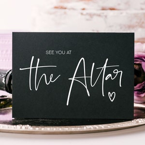 Black and White See You At The Altar Wedding Day Card, Husband Gift, Groom Gift From Bride, Groom Gifts, To My Husband On Our Wedding Day BT