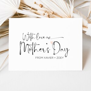 Personalisiertes Muttertagsgeschenk, niedliche Mutterkarten, 1. Muttertagsgeschenk von Sohn-Tochter-Kindern, zum Muttertag, Herzandenken, Mutter